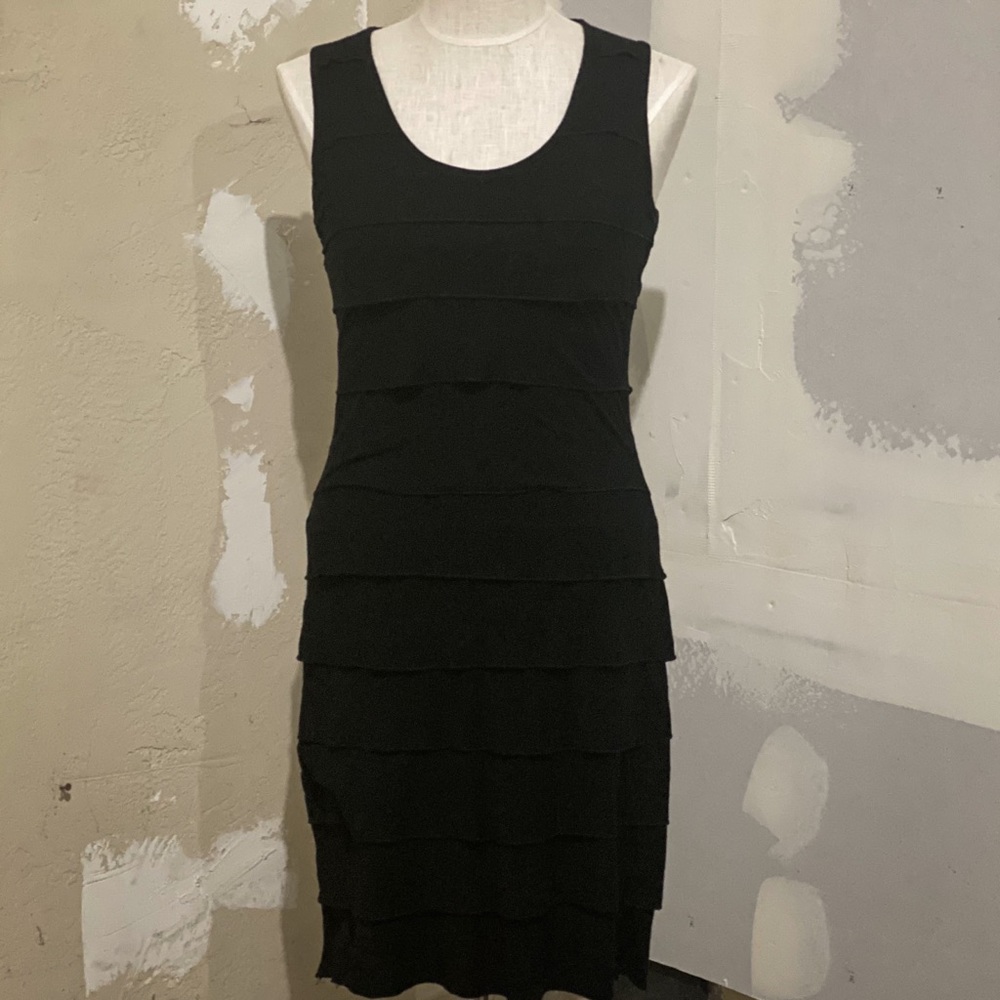 Calvin Klein Black Tiered Dress